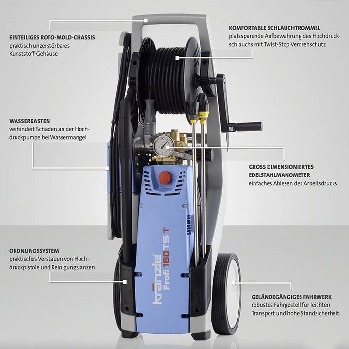 Image du produit Kränzle Nettoyeur haute pression Profi 160 TST (Fonctionnement sur secteur)