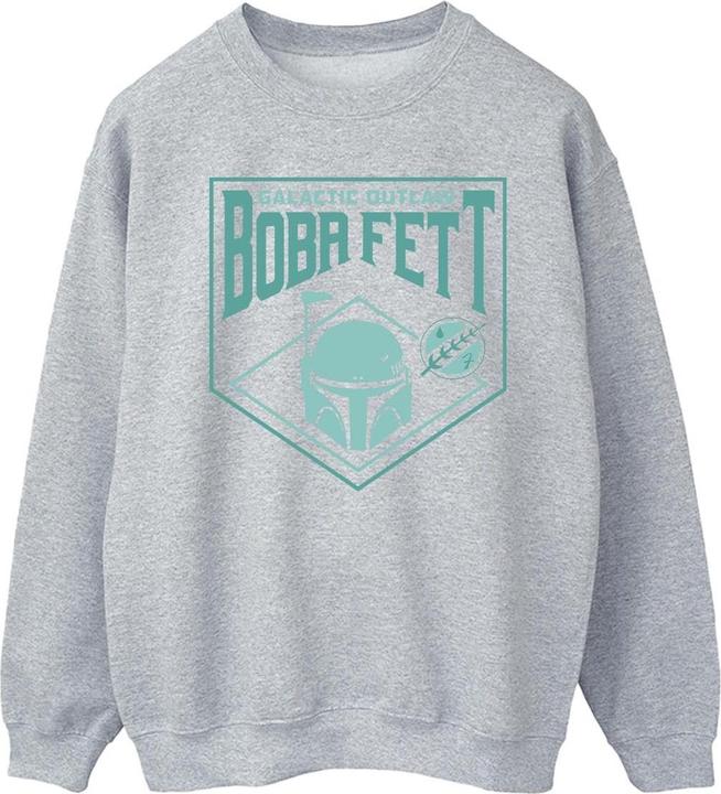 Actual product image Star Wars Mens The Book Of Boba Fett Galactic Helm Chest Sweatshirt (3XL)