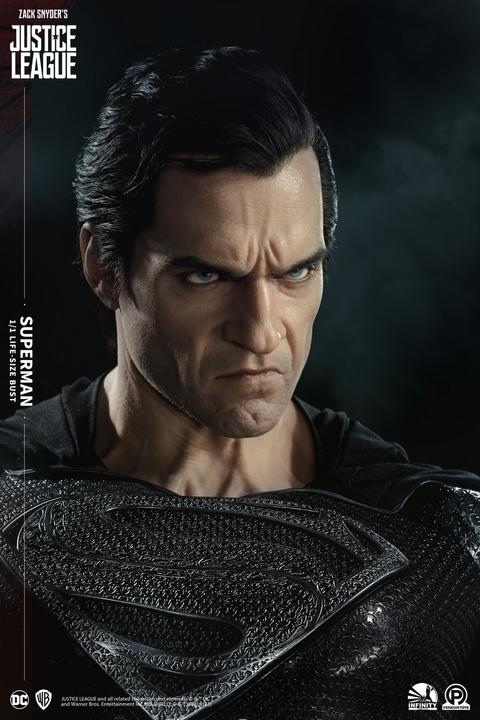 Actual product image Infinity Studios Snyder's Justice League "Superman - Black Version" 1/1 Lifesize Bust