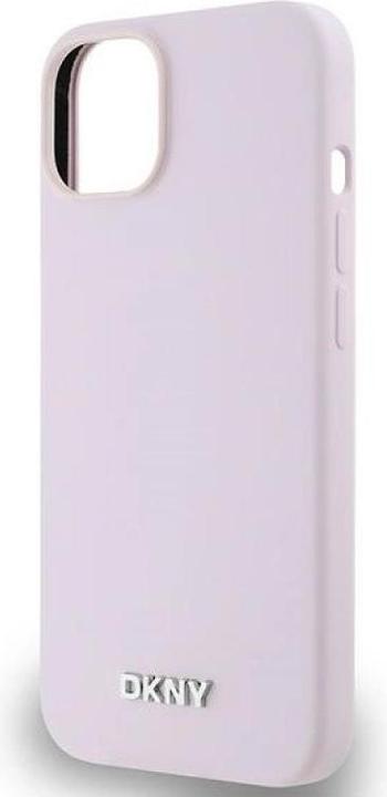 Actual product image DKNY DKHMP14SSMCHLP iPhone 14 / 15 / 13 6.1" różowy/pink hardcase Liquid Silicone Small Metal Logo M (Apple iPhone 13, Apple iPhone 14, Apple iPhone 15)
