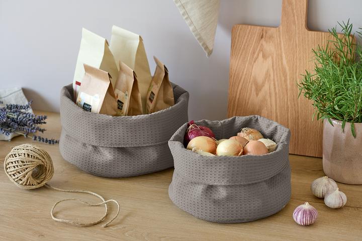 Produktbild Zeller Present Aufbewahrungskorb Waffelpiqué ø 25x13 cm