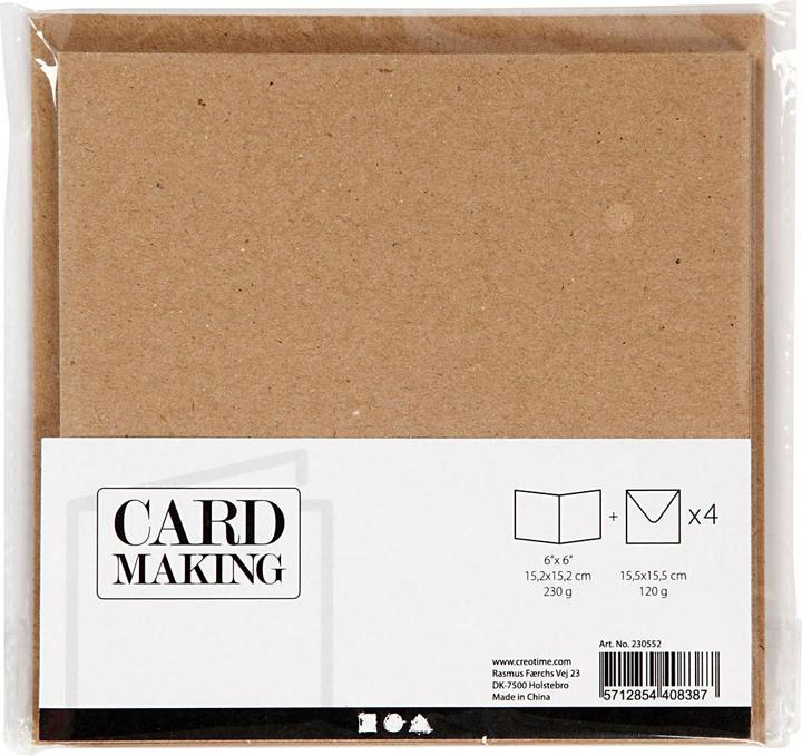 Image du produit Creativ Company Cartes et enveloppes Nature, 4 pcs. (4 pcs)