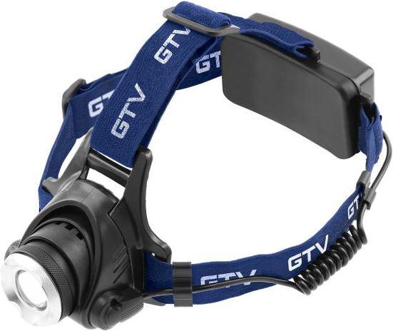 GTV LED-Taschenlampe schwarz mit Akku (800 lm)