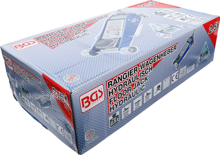 Produktbild BGS Rangier-Wagenheber hydraulisch Aluminium-Stahl-Konstruktion 2,5 t