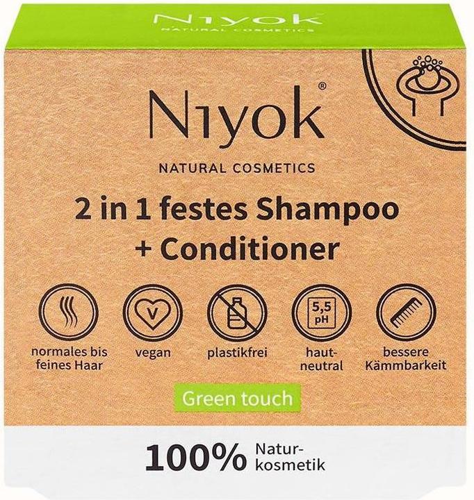 Actual product image Niyok 2in1 Green touch (Solid shampoo)