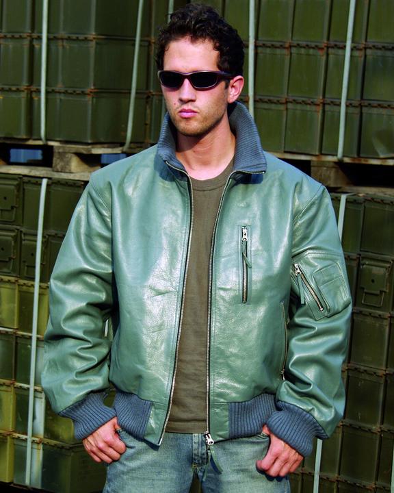 Actual product image Mil-tec Leather jacket aviator grey 58 (58)