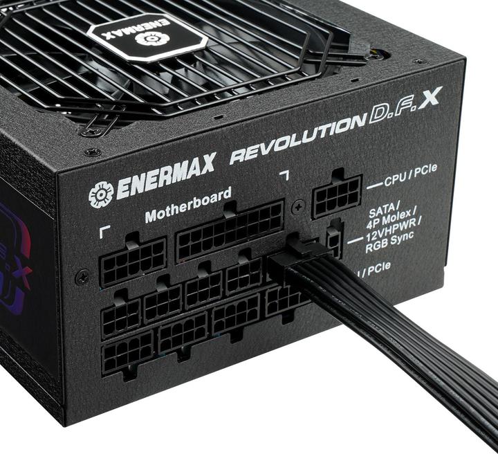 Produktbild Enermax Revolution D.F. X ARGB ATX3.0 PCI-e 5.0 PC Netzteil 850W 80Plus Gold Vollmodular 2X 12VHPWR (850 W)