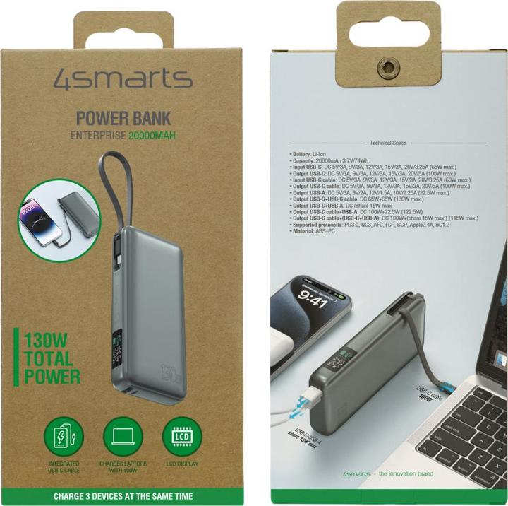 Produktbild 4smarts Enterprise (20000 mAh, 130 W, 74 Wh)