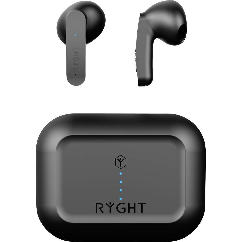 Ryght MINO In Ear Headset Bluetooth Stereo Schwarz Mikrofon-Rauschunterdrückung Batterieladeanzei (ANC, Kabelgebunden), ...