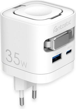 Produktbild fontastic 35W GaN Netzteil mit einziehbarem Kabel iWatch (35 W, 3 Ports)