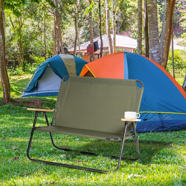 Produktbild Outsunny Campingstuhl für zwei Personen und mit Becherhalter