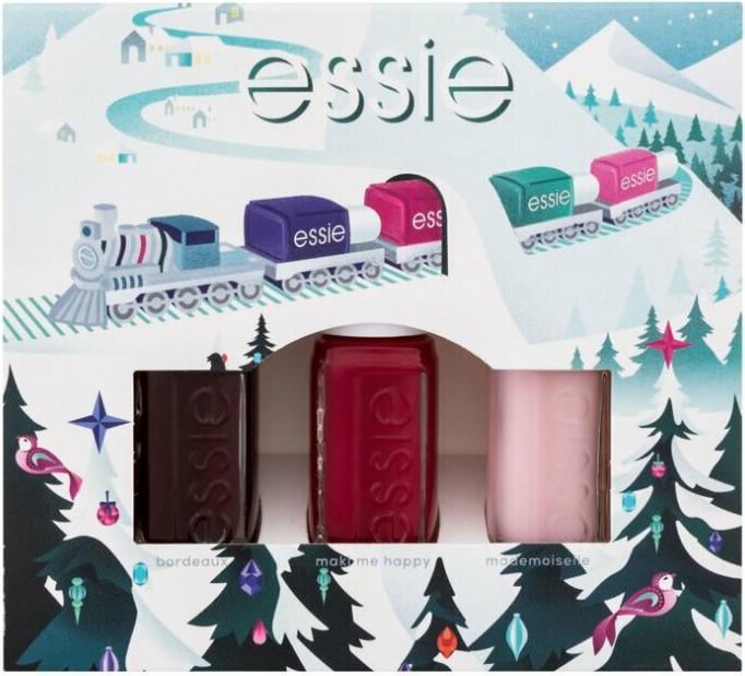 Actual product image Essie Nail Polish Christmas Mini Trio Pack (Bordeaux, Colour paint)