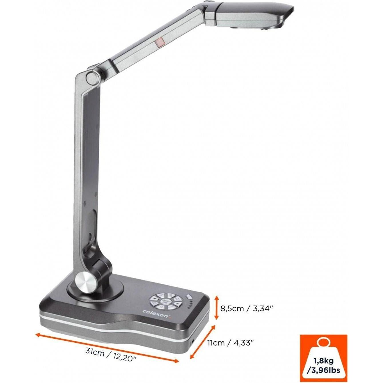 Thumbnail - Celexon, Visualizer, Dokumenten-Kamera DK800 - Full-HD 8 Mega Pixel 10x digitaler Zoom 2x LED USB SD