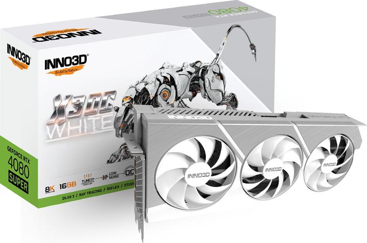 Image du produit Inno3D RTX4080 Super X3 OC Blanc 16Go GDDR6X HDMI 3xDP (16 Go)