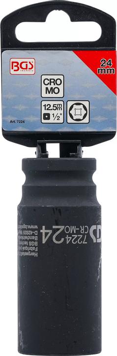 Produktbild BGS Kraft-Steckschlüssel-Einsatz Sechskant, tief Antrieb Innenvierkant 12,5 mm (1/2") SW 24 mm (24 mm)