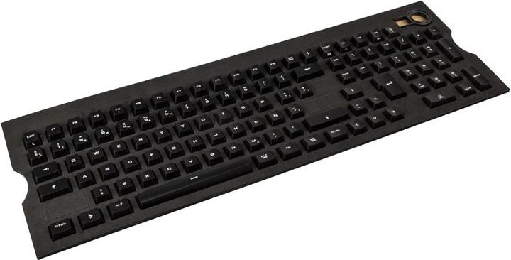Das Keyboard Clear Black, Lasered Spy Agency Keycap Set - Spanisch