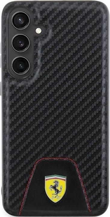 Actual product image Ferrari FerrariFEHCMN3PUK + S926 czarny/black hardcase Carbon Stitched Bottom (Samsung Galaxy S24+)