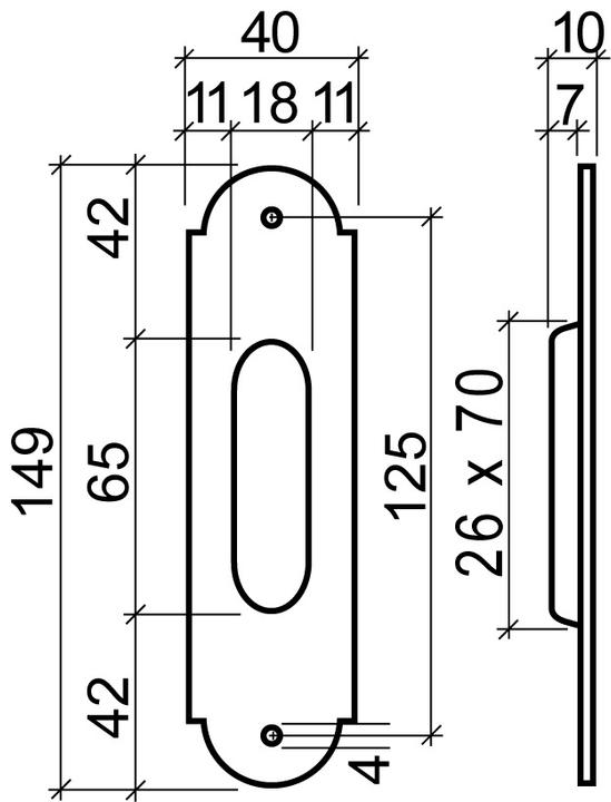 Produktbild Hager Zierbeschläge Schiebetür-Muschelgriffe