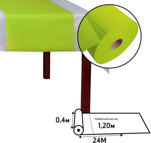 Image du produit PROnappe PRO nappe Tischläufer Tête-à-tête 40 cm x 4.8 m, Grüngelb (40 x 480 cm)