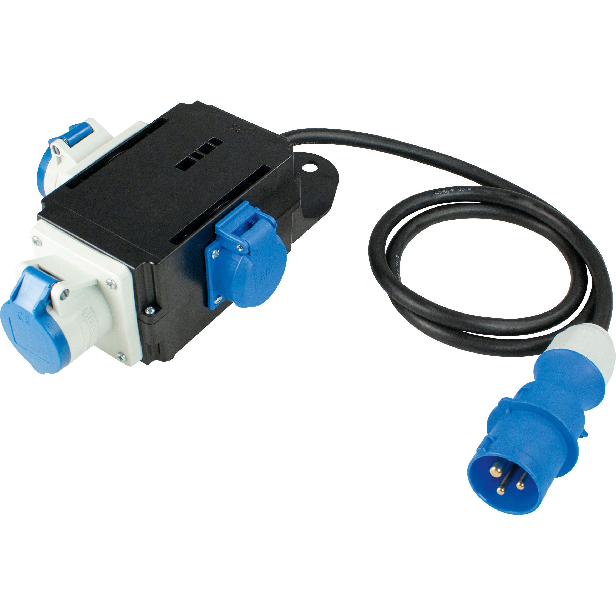 Thumbnail - As - Schwabe, Baustromverteiler, Mobiler CEE Stromverteiler (3 x, CEE, CEE 7/3)