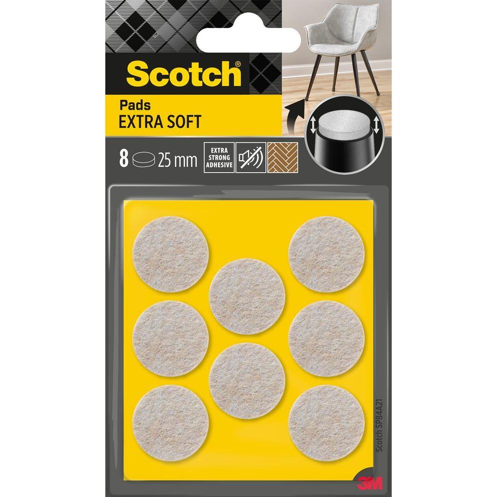 Scotch, Möbelgleiter + Schutzpuffer, Extra weiche Filzgleiter (Filzgleiter, 8 Stück)