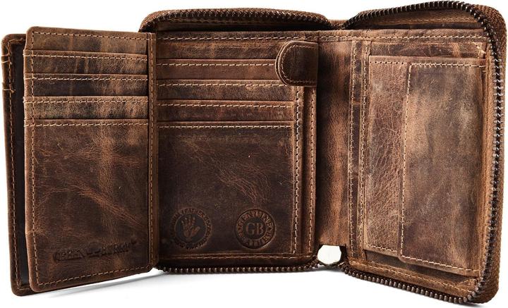 Produktbild Greenburry Huntsman Geldbörse RFID Schutz Leder 10 cm