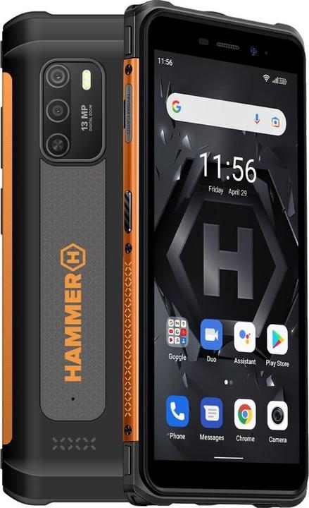 Actual product image Myphone Hammer Iron 4 Dual orange Extreme Pack (32 GB, Orange, 5.50")