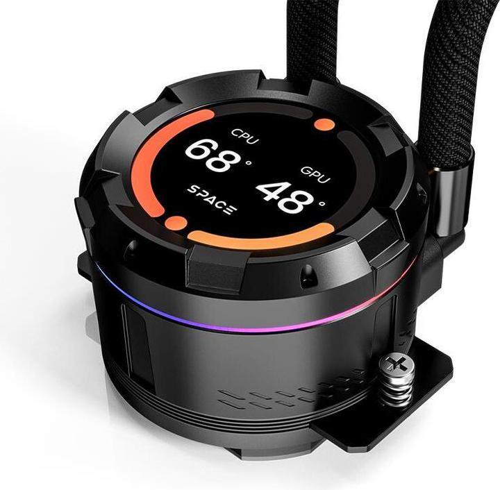 Actual product image ID-Cooling Liquid Processor Cooler with SL240 XE Display Black aRGB Lighting
