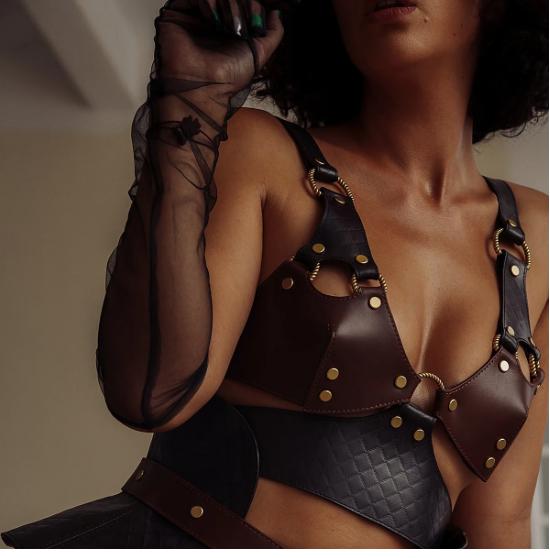 Actual product image Liebe Seele Leather Bustier (S)