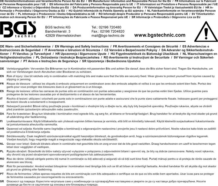 Produktbild BGS Bit-Knarre Abtrieb Innensechskant 8 mm (5/16") (5/16")