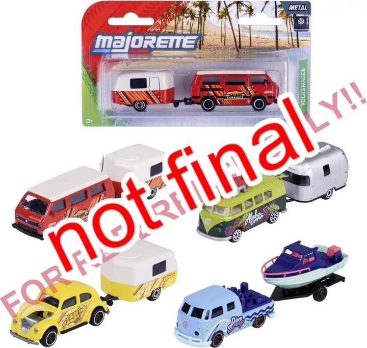 Actual product image Majorette Volkswagen Trailer, 4-sort.