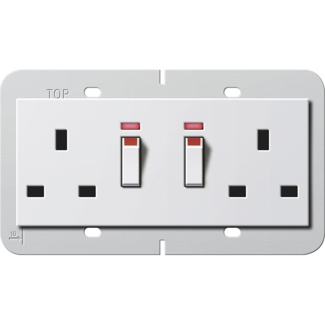 Gira, Steckdose, 2f-Steckd. BS 13 A gesch. Kontroll + SH 278403
