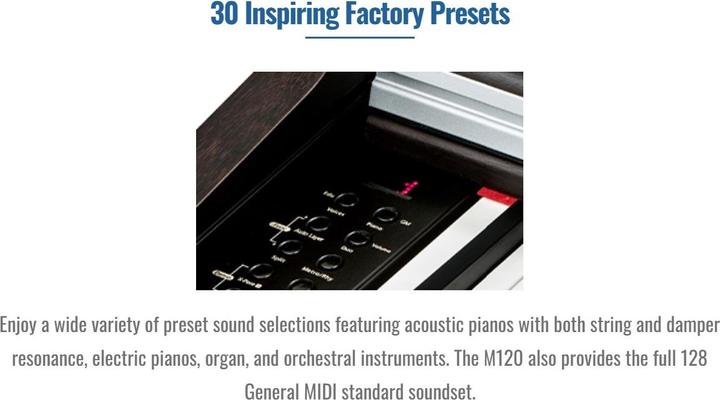 Produktbild Kurzweil M120 - Rosewood PVC (88 Tasten)