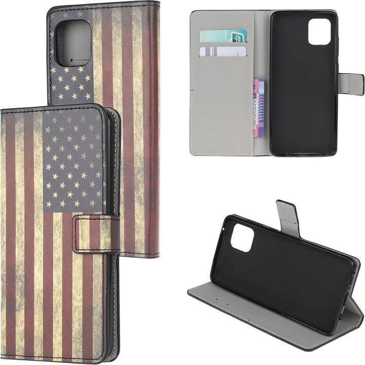 Produktbild Cover-Discount Galaxy Note 10 Lite - Leder Hülle US Flagge (Samsung Galaxy Note 10 Lite)