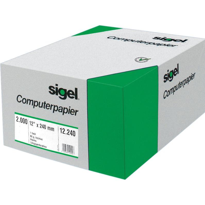 Sigel, Kopierpapier, DIN-Computer paper (70 g/m², 101.6 x 240 mm)