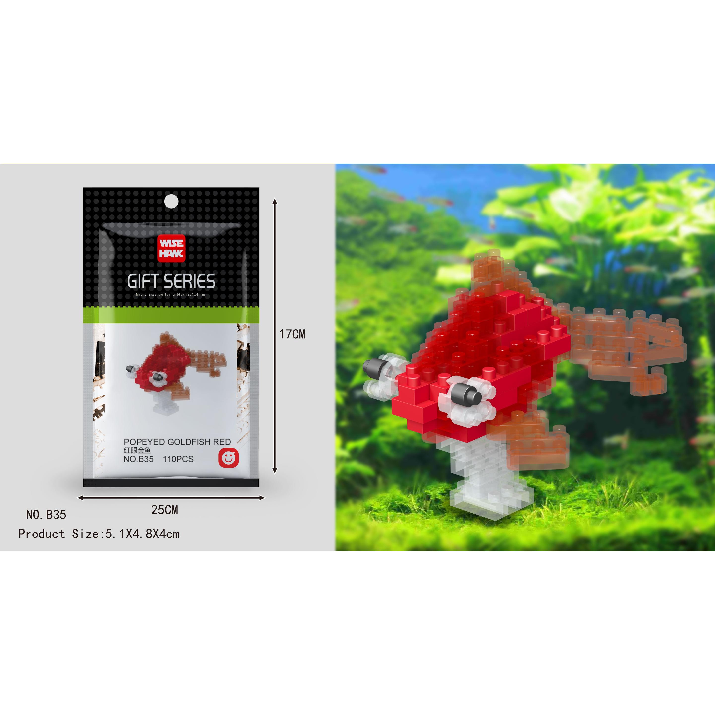 Tinisu Goldfisch Figur Bausteine Modell LNO Micro-Bricks