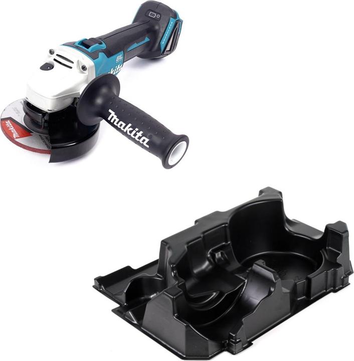 Actual product image Makita DGA 504 ZE 18 V Li-Ion Cordless Angle Grinder 125 mm Brushless + Makpac Inlay - without batte (125 mm)