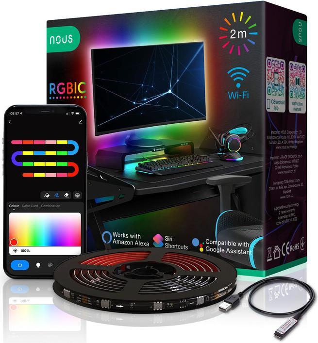 Produktbild Nous LED Strip (RGBIC, 200 cm, Indoor)