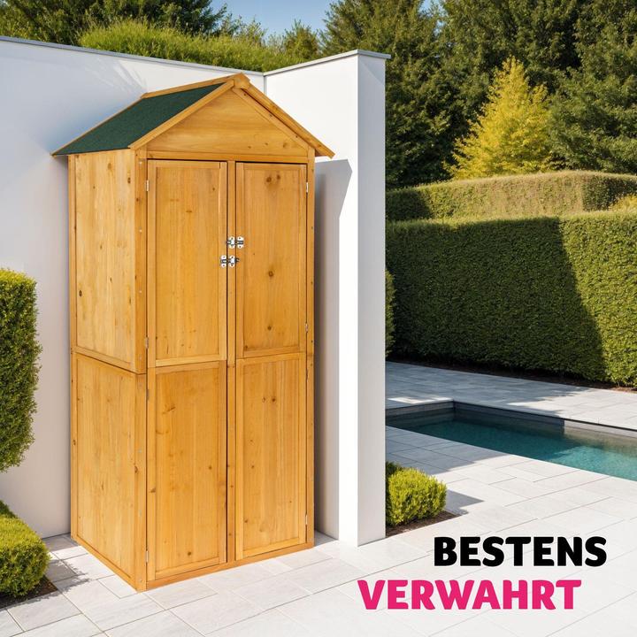 Immagine prodotto tectake armadio da giardino con tetto a punta