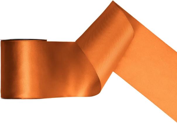 Actual product image Partydeco Gift ribbon satin ribbon rust red 100mm / 25 metres (Gift ribbon)