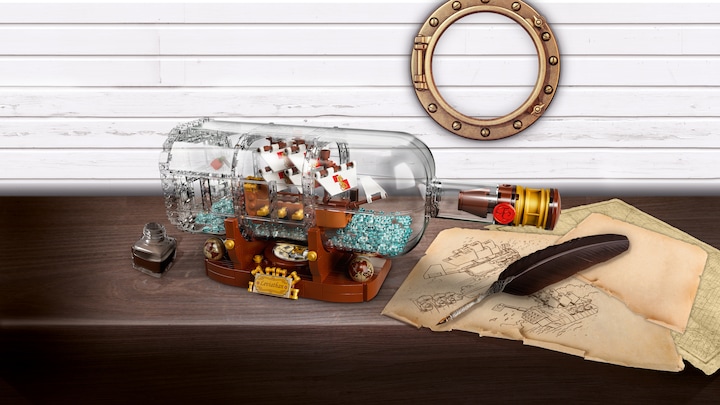 Produktbild LEGO Ideas Schiff in der Flasche (21313, LEGO Seltene Sets, LEGO Ideas)