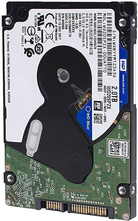 Actual product image WD blue mobile (2 TB, 2.5", SMR)