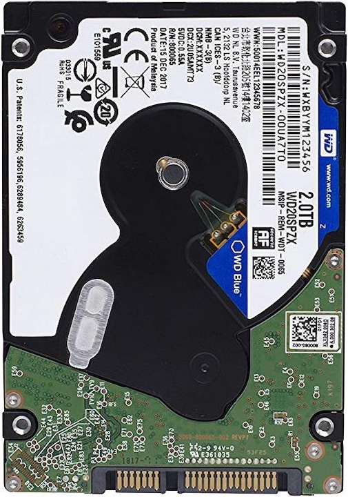 Actual product image WD blue mobile (2 TB, 2.5", SMR)