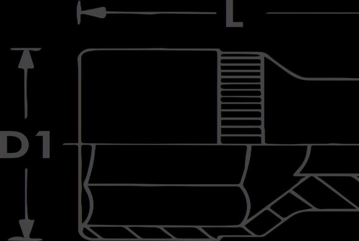 Actual product image Vigor 1/4" SOCKET SPANNER INSERT EP8