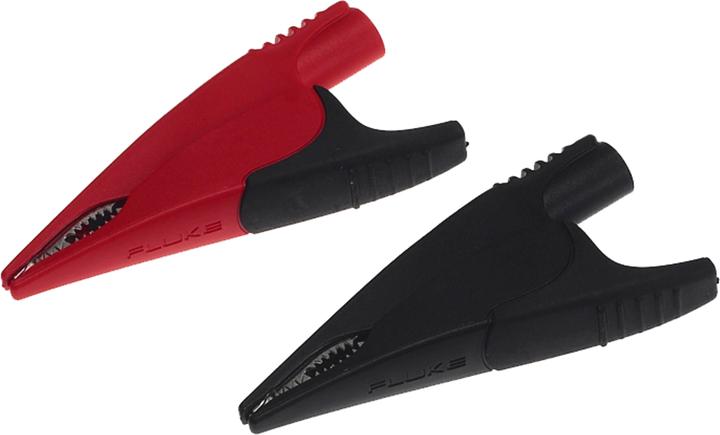 Actual product image Fluke Crocodile clips, wide, red/black (Microphone Clip)