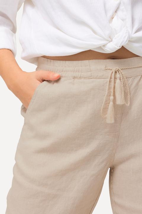 Produktbild Ulla Popken 7/8-Leinenhose, elastischer Bund, natürlich kühl (56)