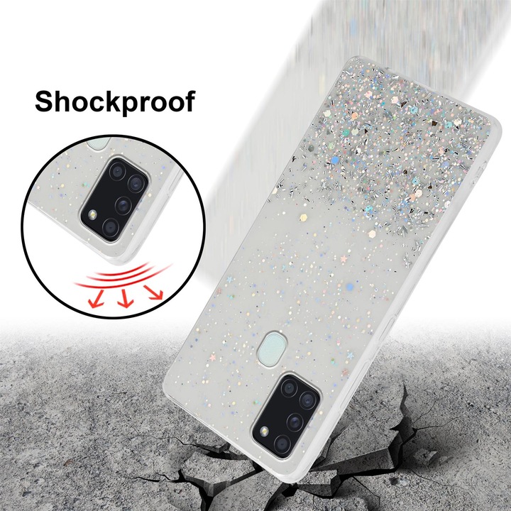 Actual product image Cadorabo TPU cover sparkling glitter (Samsung Galaxy A21s)