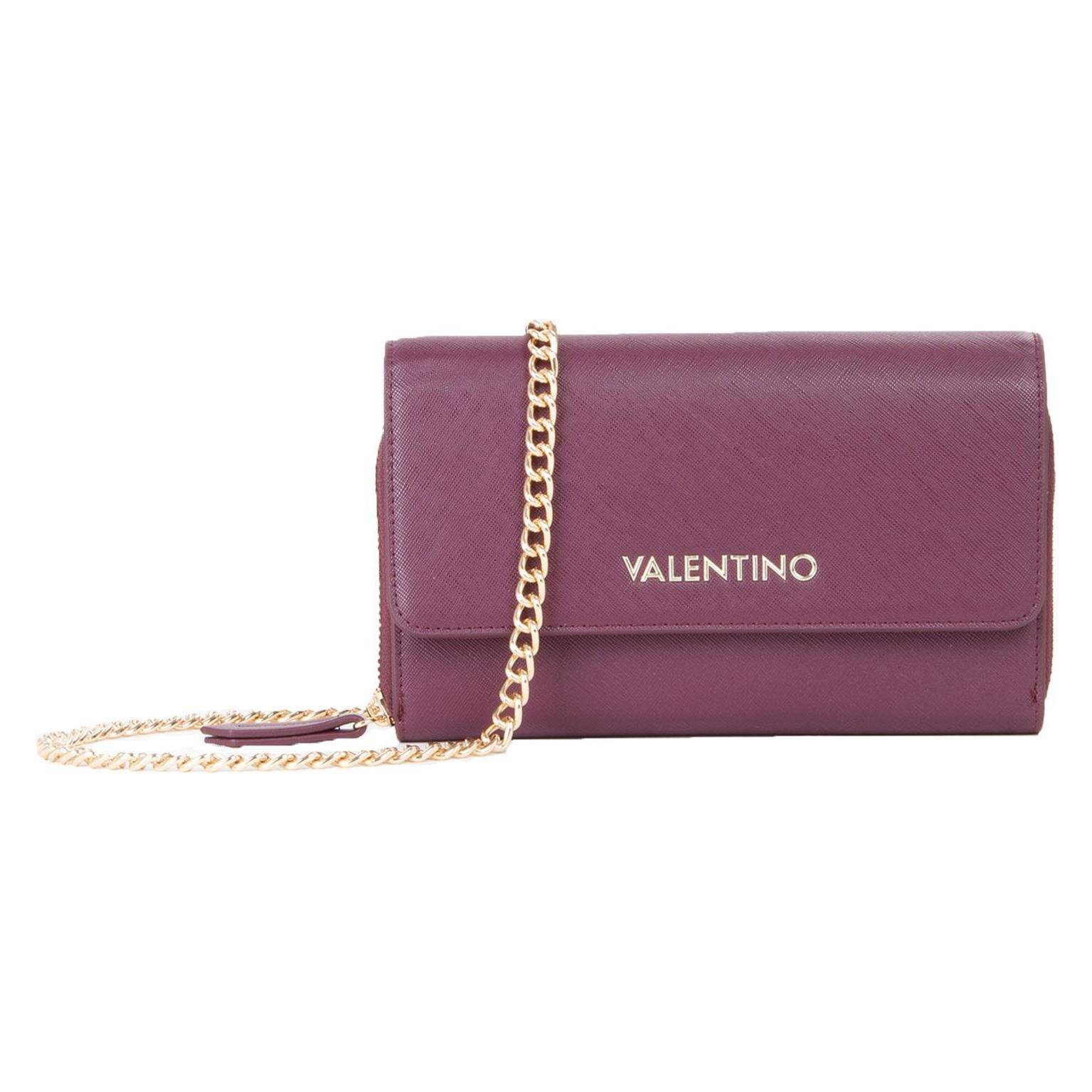 Valentino, Damen, Handtasche, Zero Re Wallet With Shoulder Strap, Braun