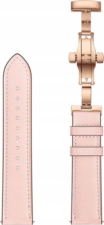 Actual product image EKO Watch strap genuine leather with folding clasp pink (22 mm, Genuine leather)