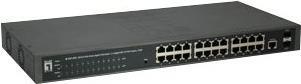 Produktbild LevelOne 24x Ethernet, 2x SFP, PoE L2 Buffer, AC, 50/60 Hz (26 Ports)